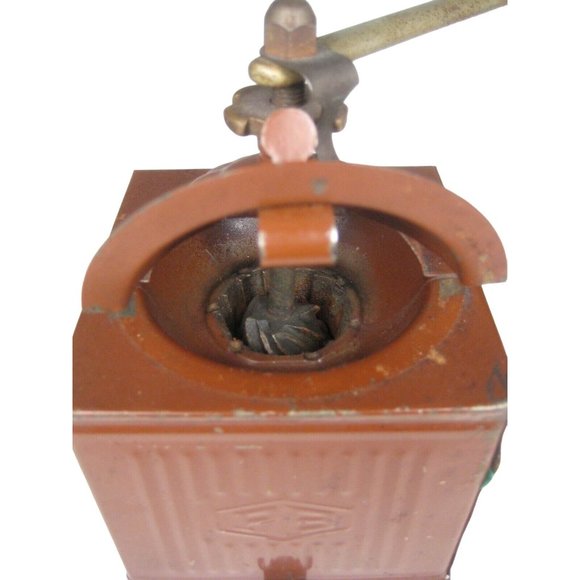 PB Vintage Coffee Grinder Metal Made in Italy Manual Hand Crank Brown - Picture 7 of 12